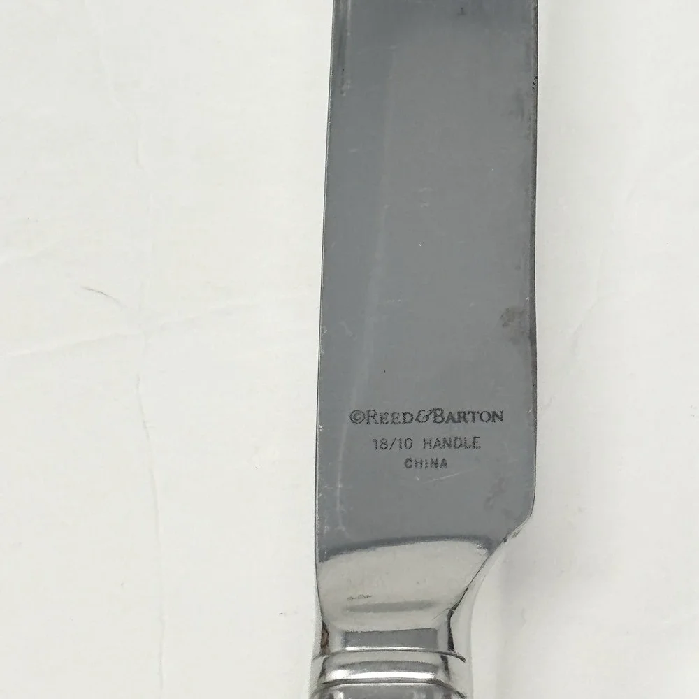 Reed & Barton Cole Stainless Steel 18/8 Flatware Set Of 51 Pieces Minimalist